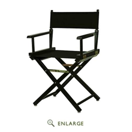 CASUAL HOME 200-02-021-15 18 in. Directors Chair Black Frame with Black Canvas 200-02/021-15